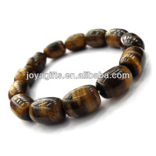 Oval tigereye gemstone beads stretch bracelet